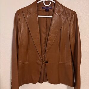 Ralph Lauren Tan Leather Jacket